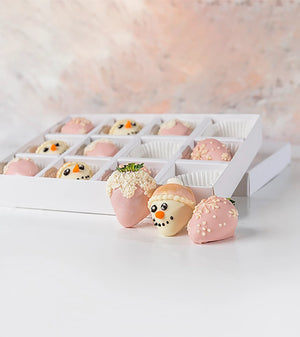 Pink and White Christmas Strawberries by NJD
